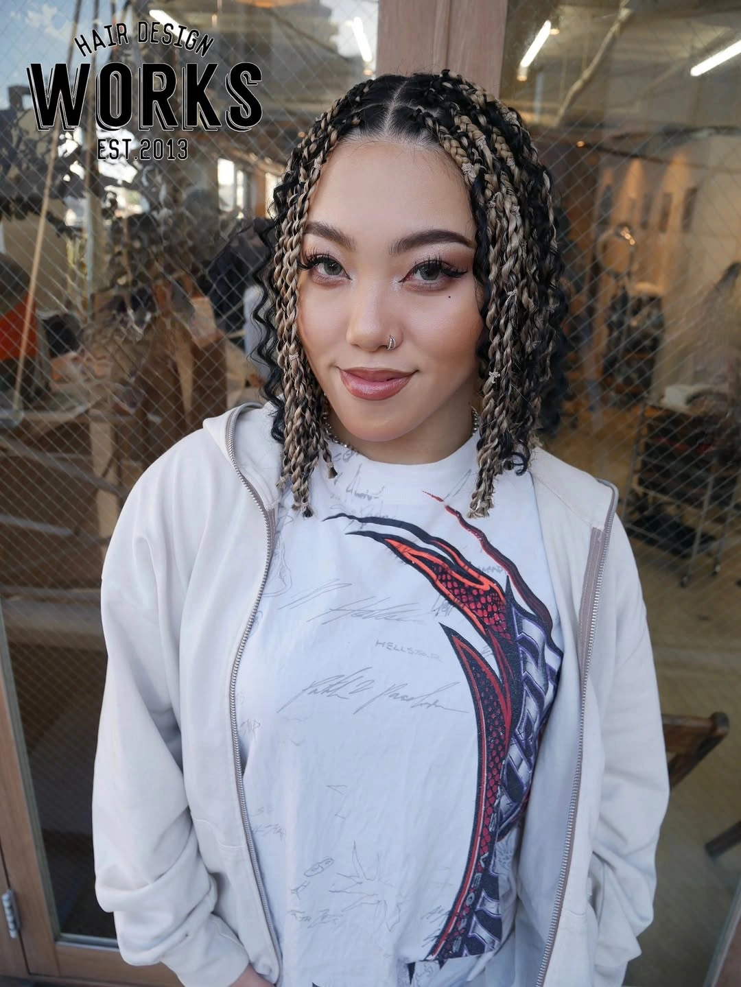 goddess braid Short Boho Goddess Braids with Soft Curly Bob