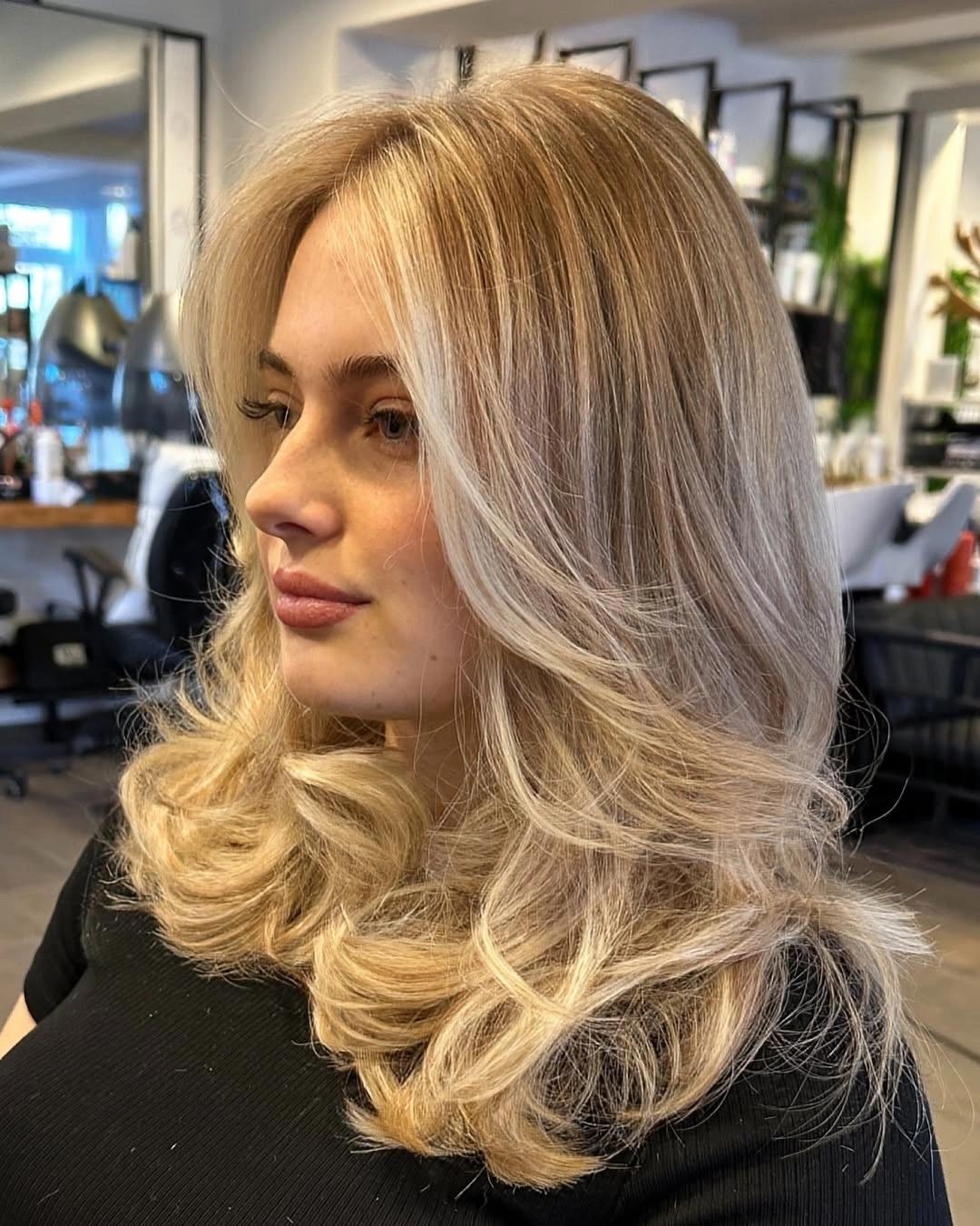 Hair Lowlights: Color Ideas and Inspiration Luxury Vanilla Blonde With Soft Shadow Lowlights