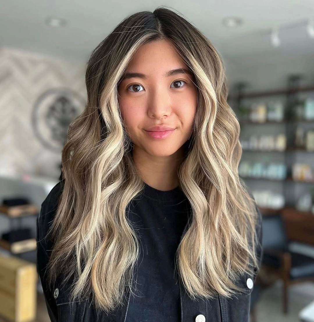 Hair Lowlights: Color Ideas and Inspiration Face-Framing Money Pieces With Dimensional Ash Brunette