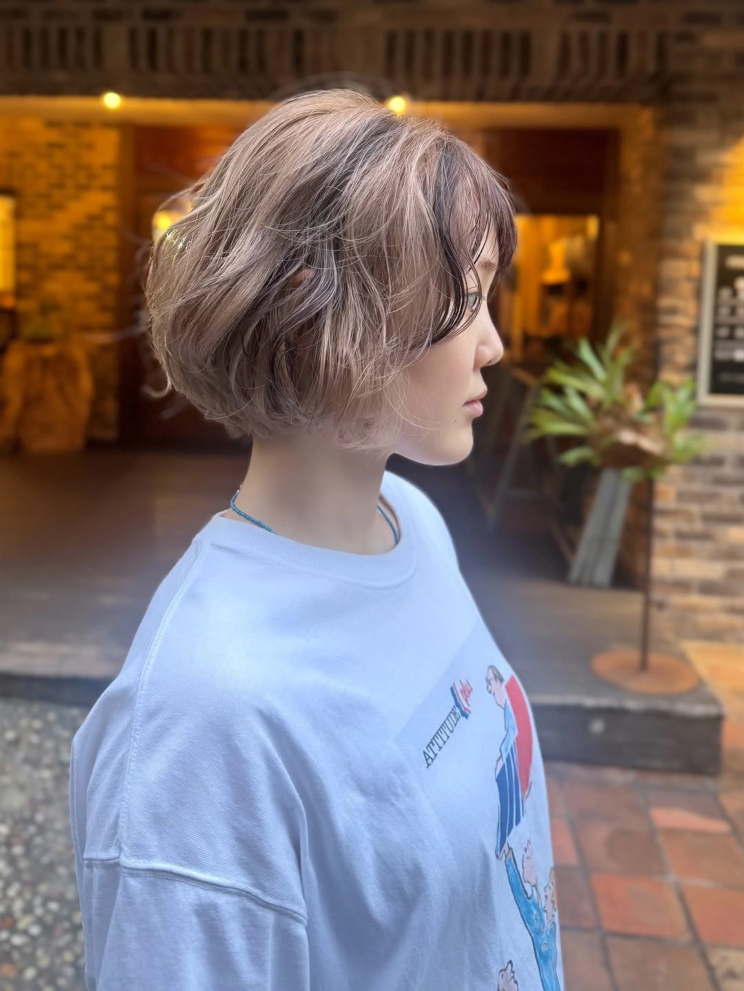 Hair Lowlights: Color Ideas and Inspiration French-Inspired Textured Bob With Smoky Taupe Lowlights