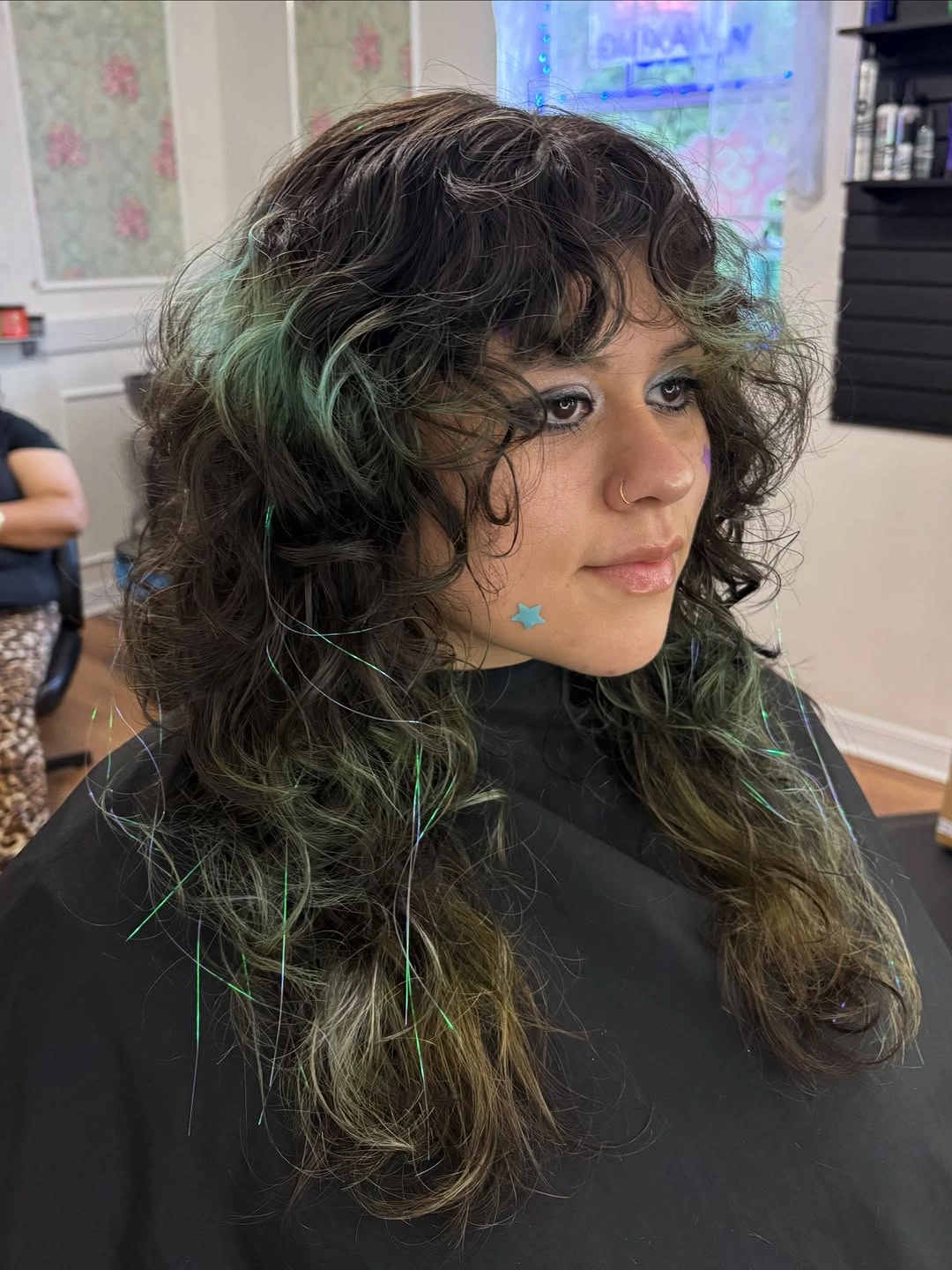 heatless curls hairstyle Shaggy Heatless Waves with Modern Curtain Fringe