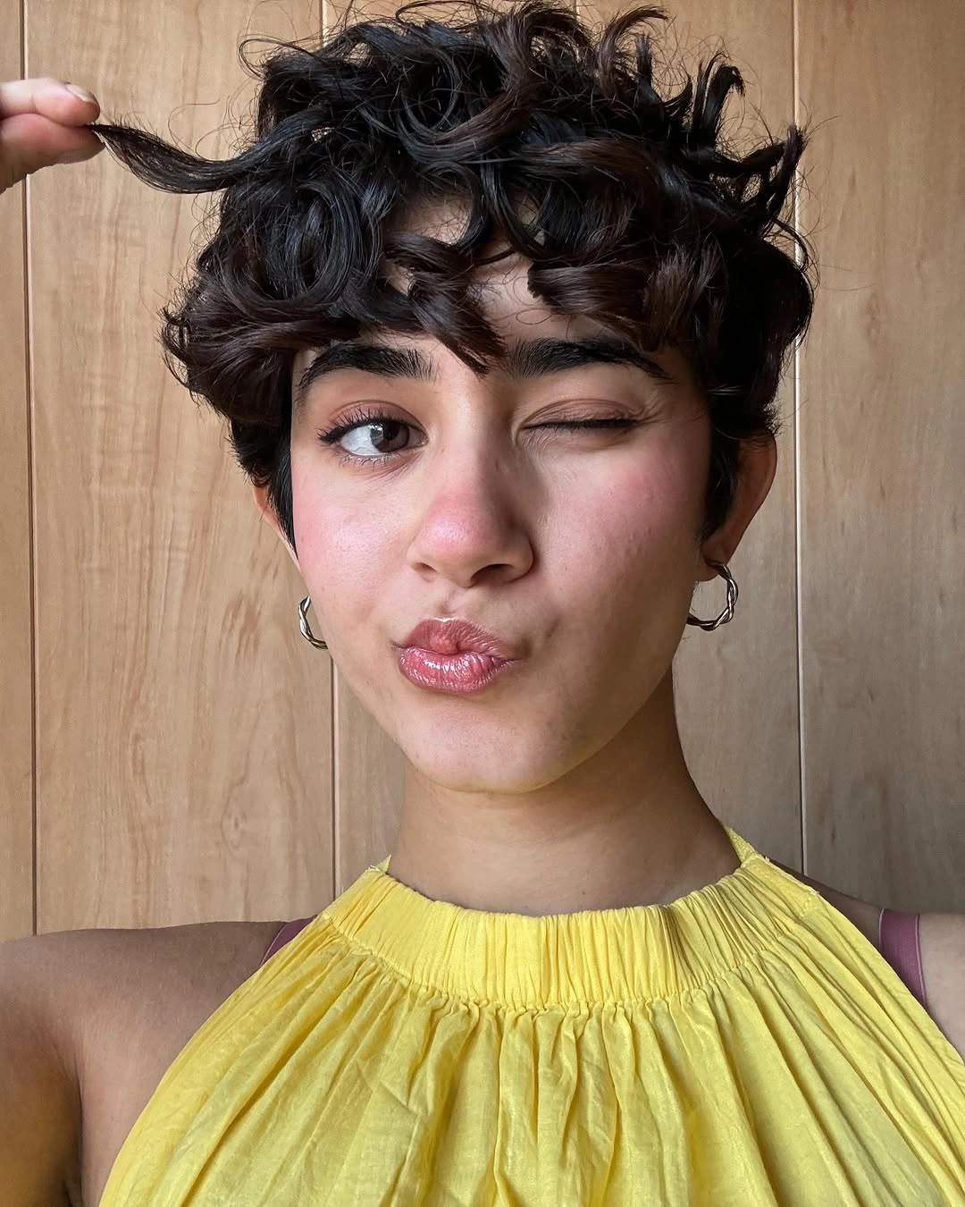 heatless curls hairstyle Playful Pixie Curls Full of Personality