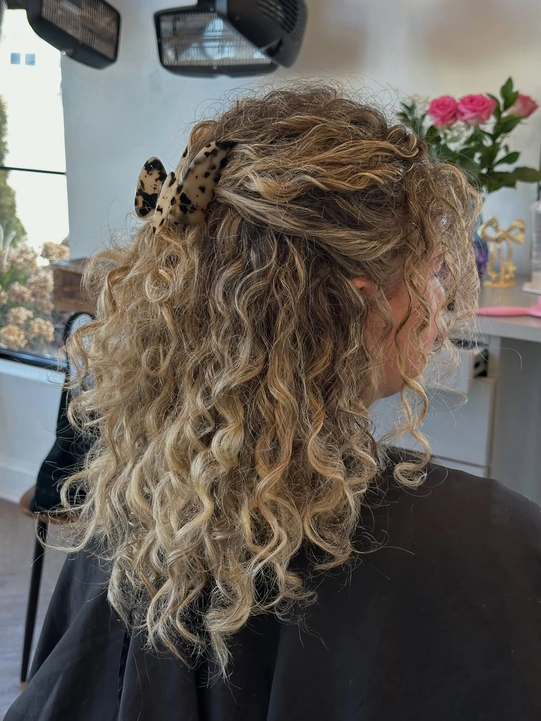 heatless curls hairstyle Relaxed Half-Up Texture with Natural Movement