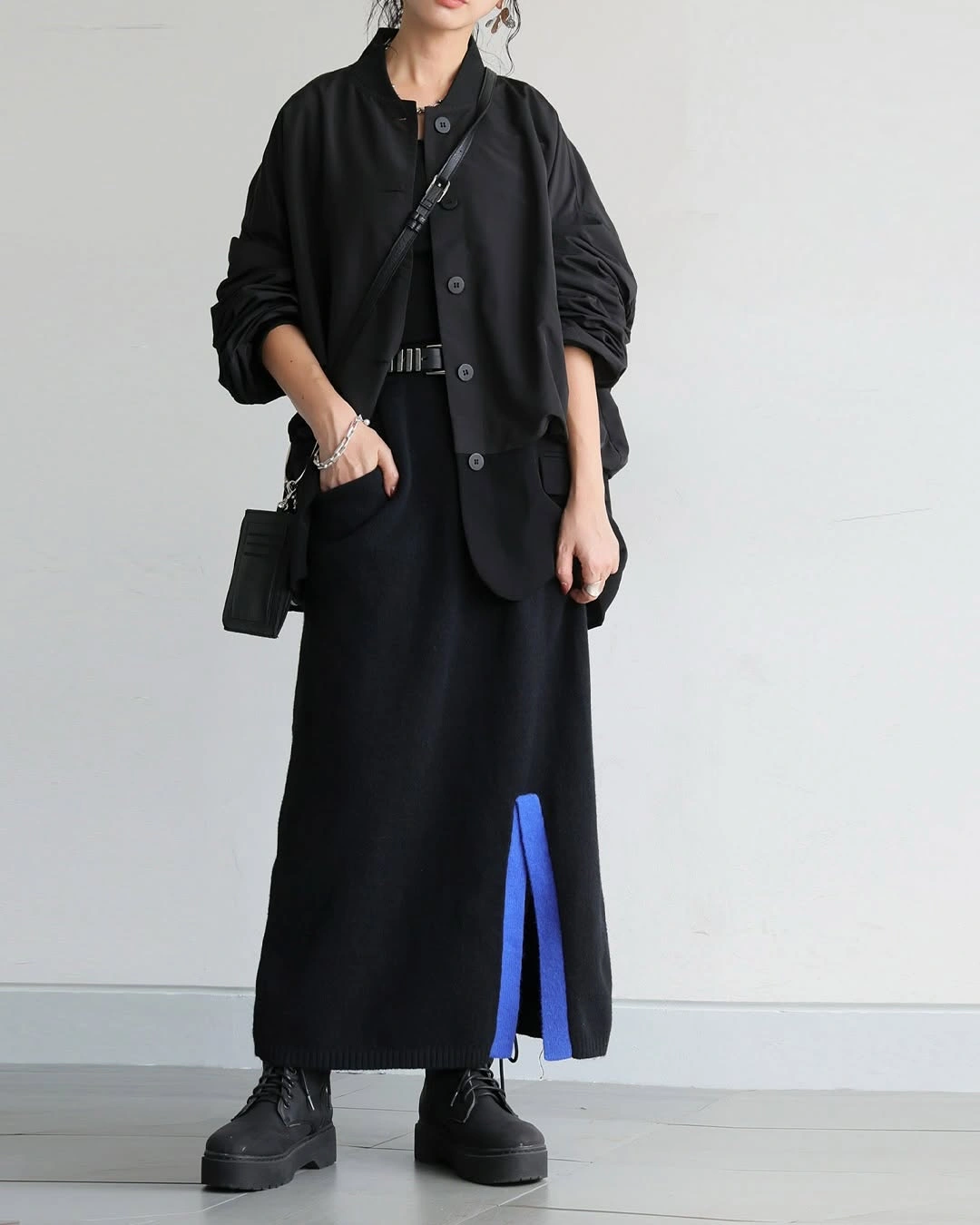 knit skirt outfits fall 2026 Minimalist Black Knit Layers With Contemporary Edge