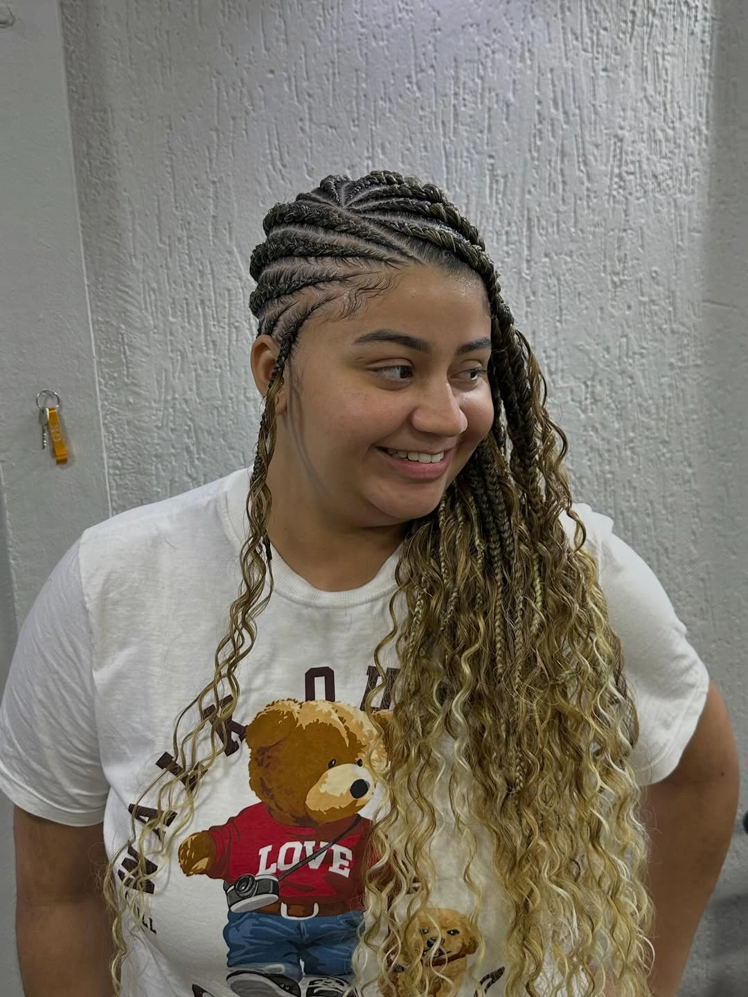 lemonade braid hairstyle Honey Blonde Lemonade Braids With Soft Curly Ends