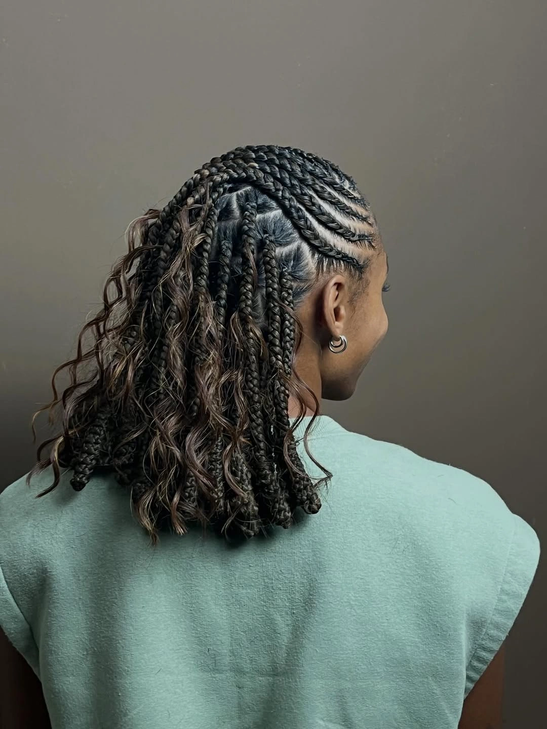 lemonade braid hairstyle Short Boho Lemonade Braids With Layered Texture