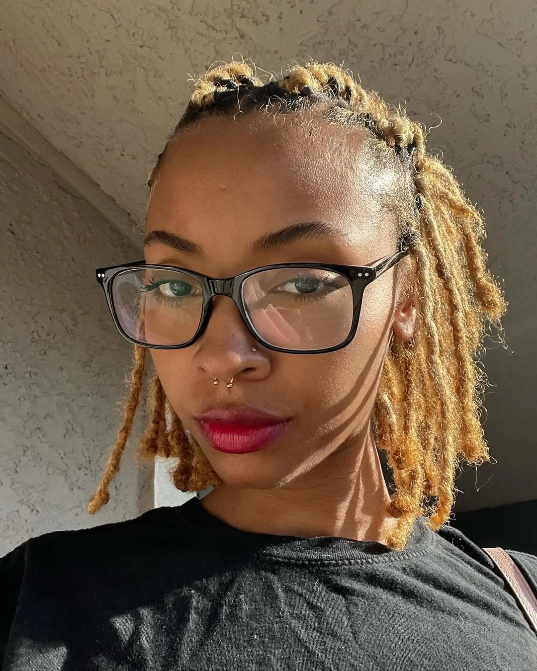 locs hairstyles for black women Golden Blonde Shoulder-Length Locs