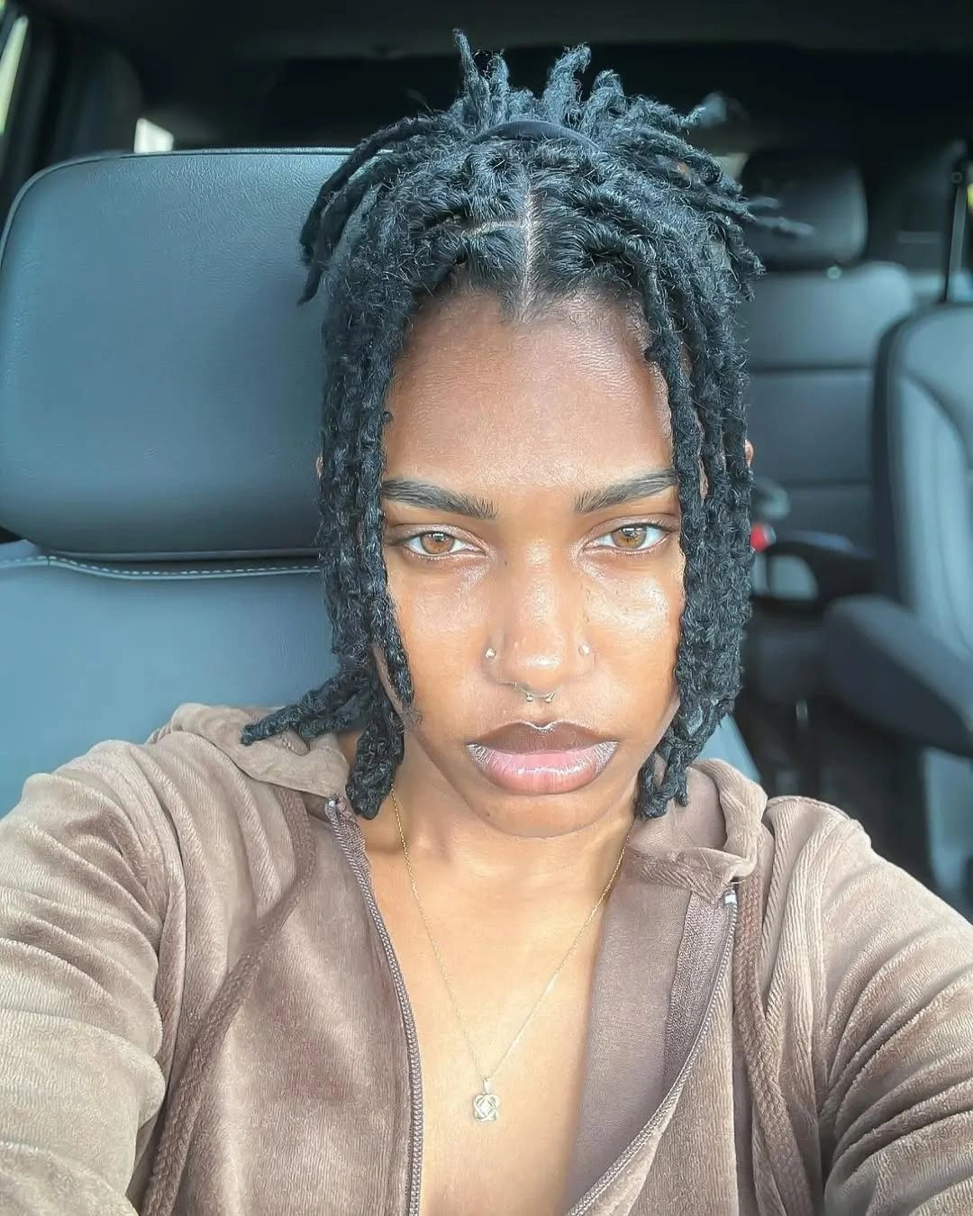 locs hairstyles for black women Relaxed Half-Up Starter Loc Style