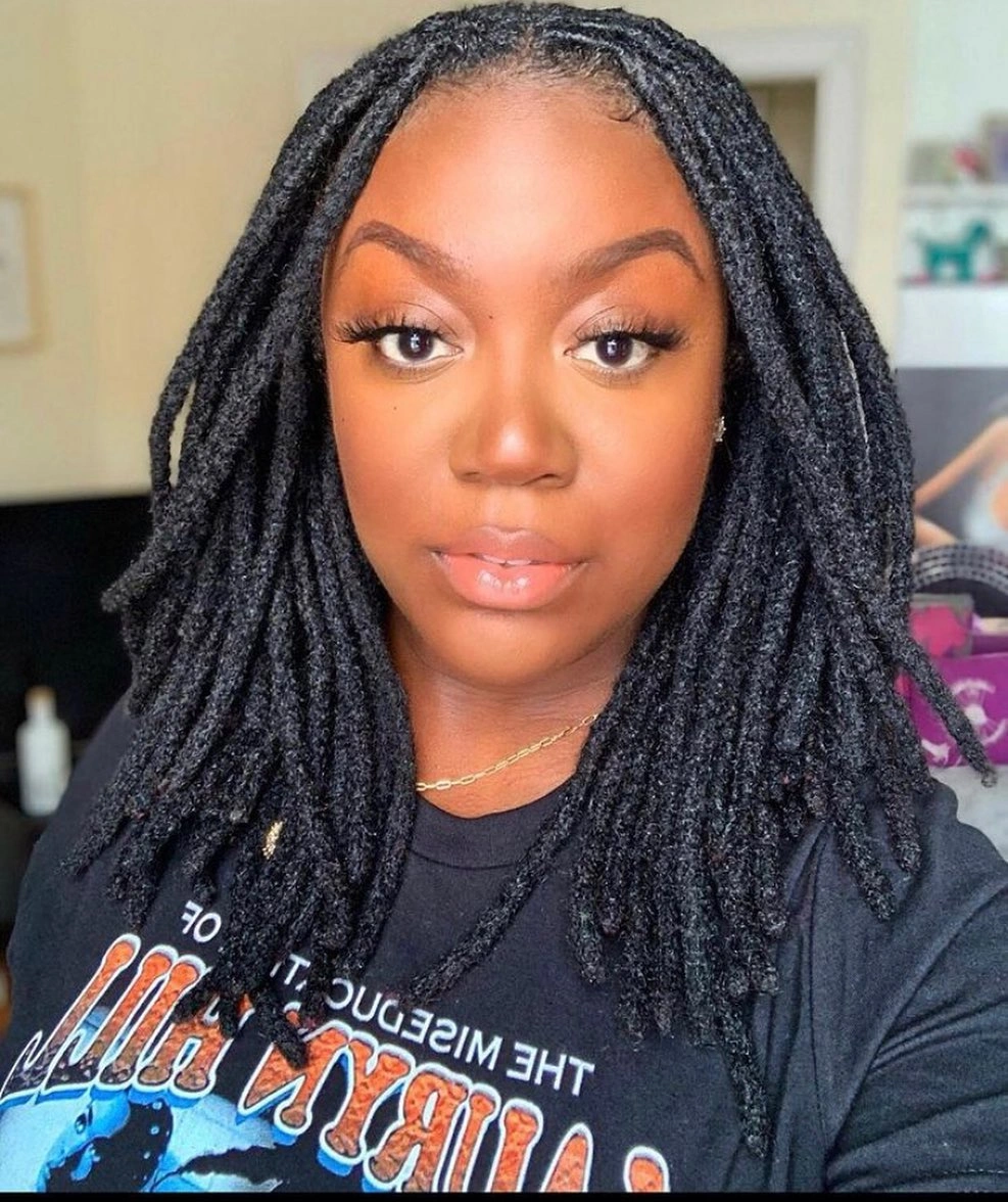 locs hairstyles for black women Classic Shoulder-Length Soft Locs