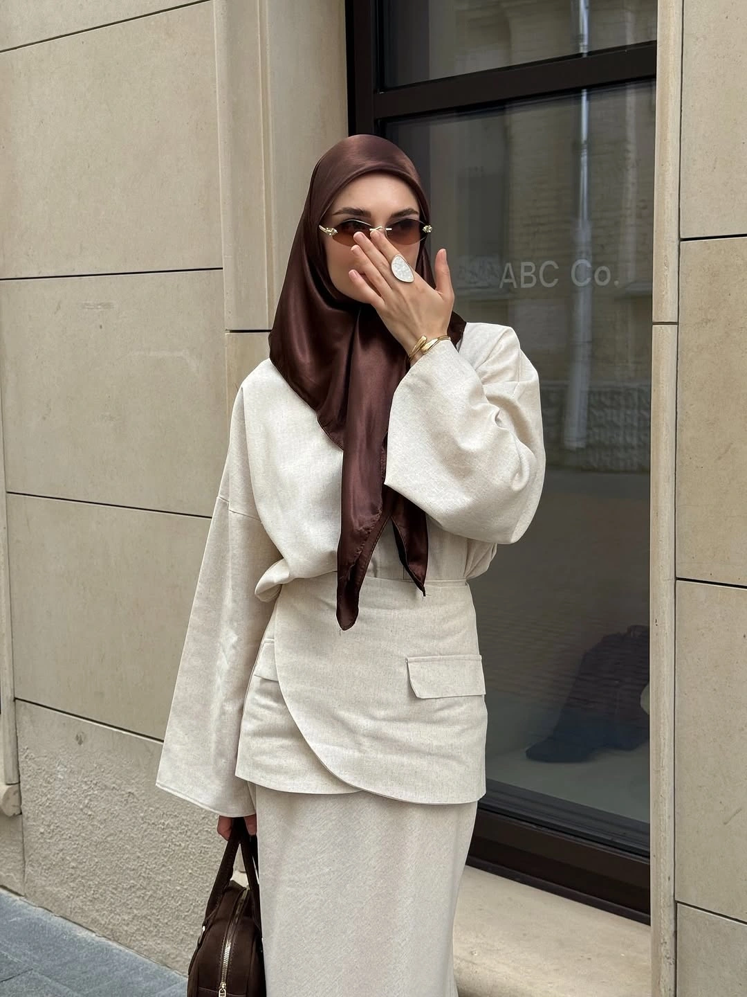 modest fall outfits 2026 Soft Neutral Tailoring for Contemporary Hijab Style
