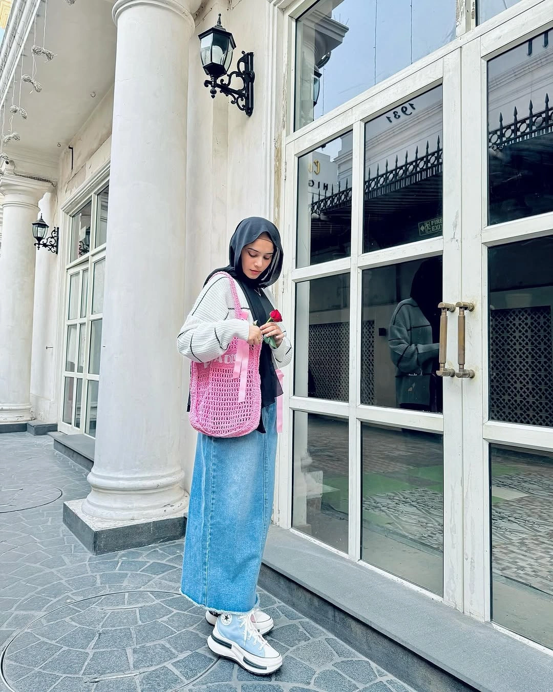 modest fall outfits 2026 Soft Denim Skirts With Playful Handmade Details