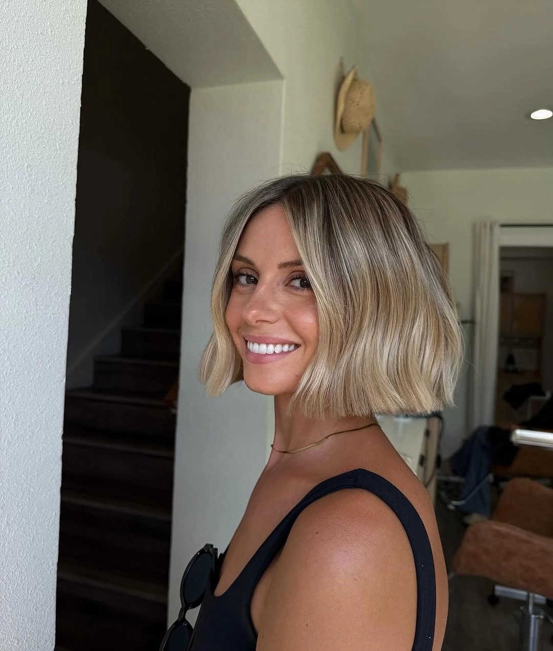 September hairstyles ideas 2026 Blonde Bob With Blunt Wavy Shape
