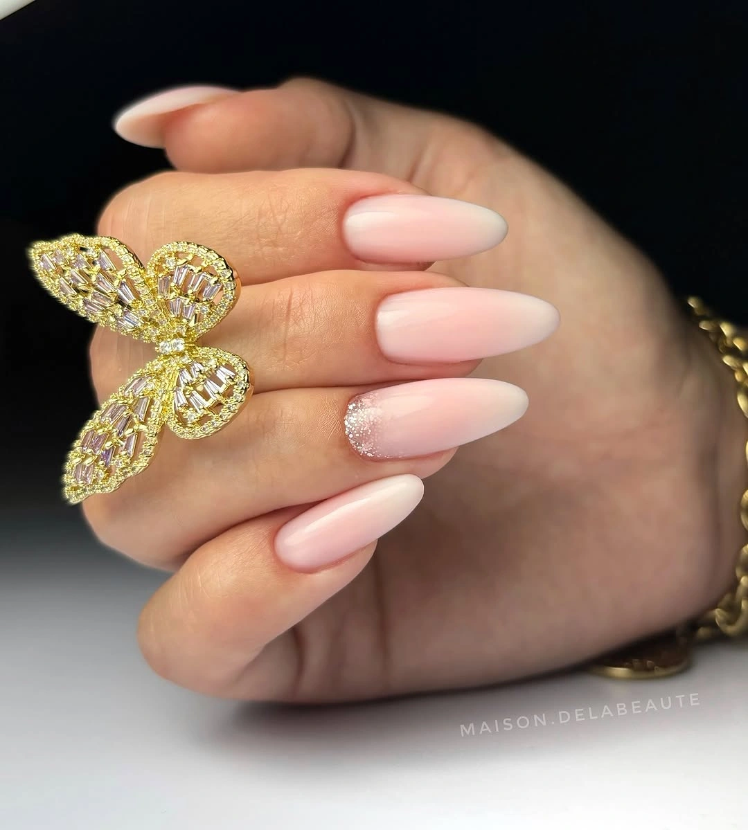 September nails color 2026 Blush Almond Nails With Clean Glossy Finish