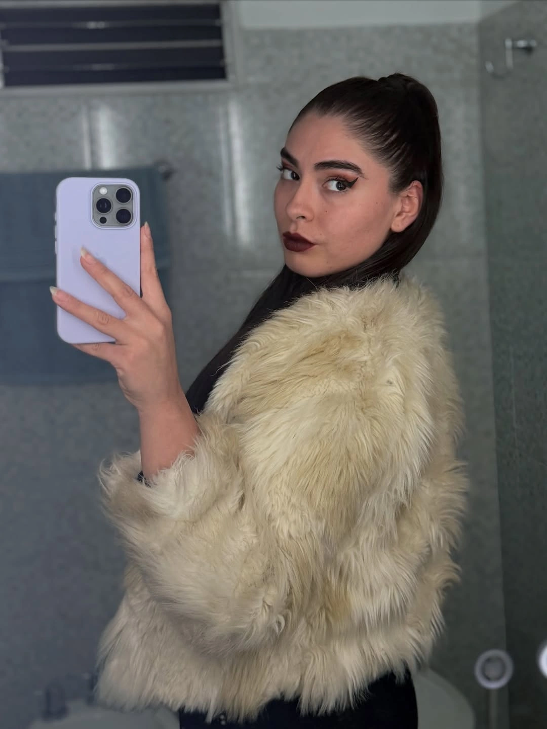 shaggy jacket Elegant Winter Neutrals with a Soft Ivory Finish