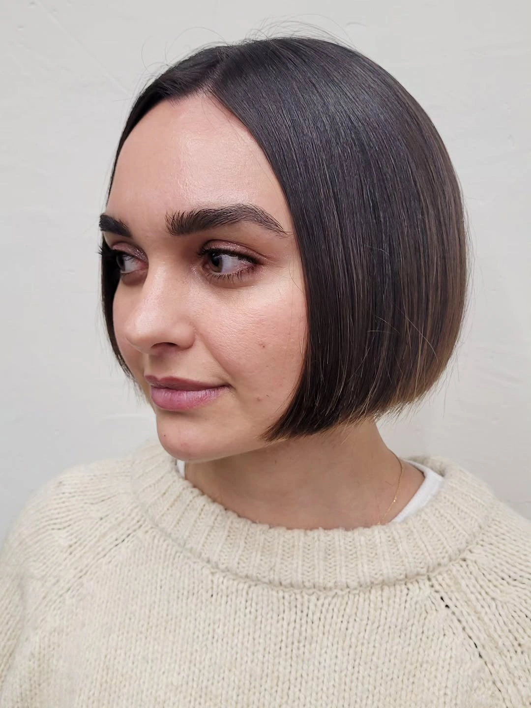 short bobbed hairstyle Rounded Classic Bob with Smooth Contours
