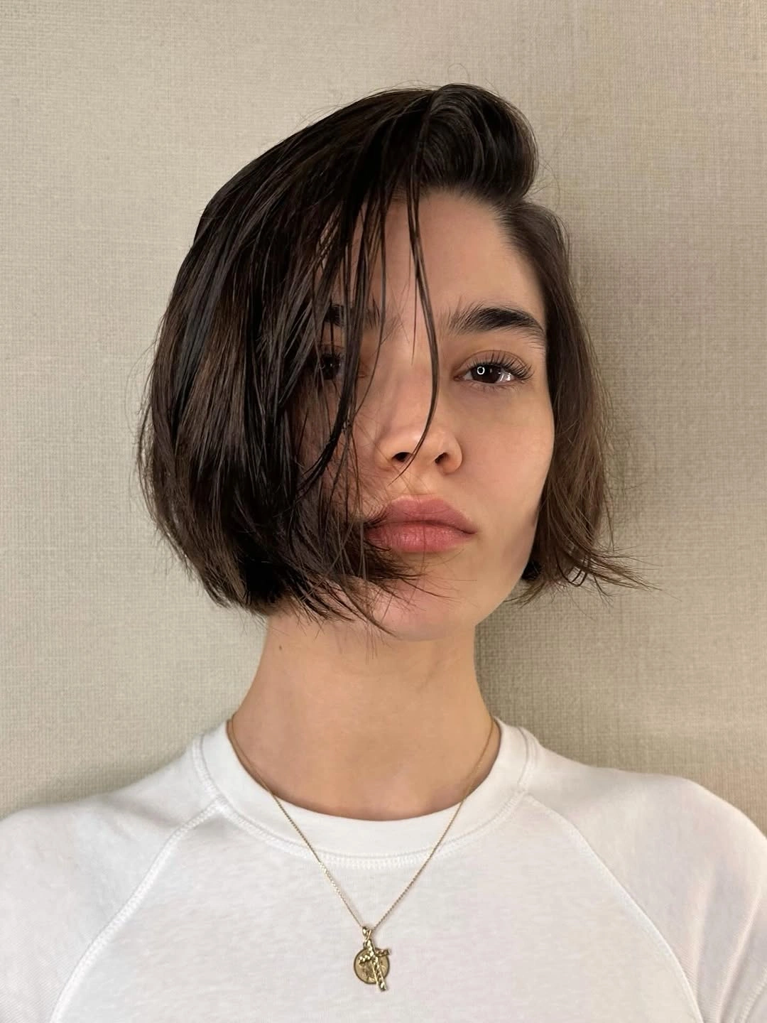 short bobbed hairstyle French-Inspired Bob with Relaxed Texture
