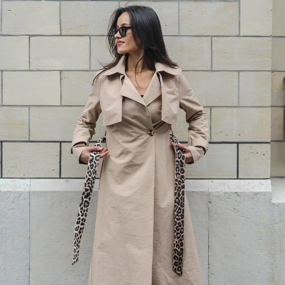 Trench coat fall outfits 2026 Animal Print Accents That Refresh a Classic Beige Trench
