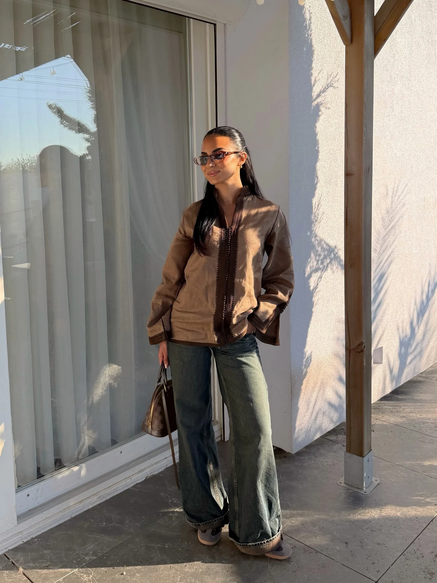 wide leg jeans outfit fall 2026 Earth-Tone Linen And Wide-Leg Denim For Early Fall