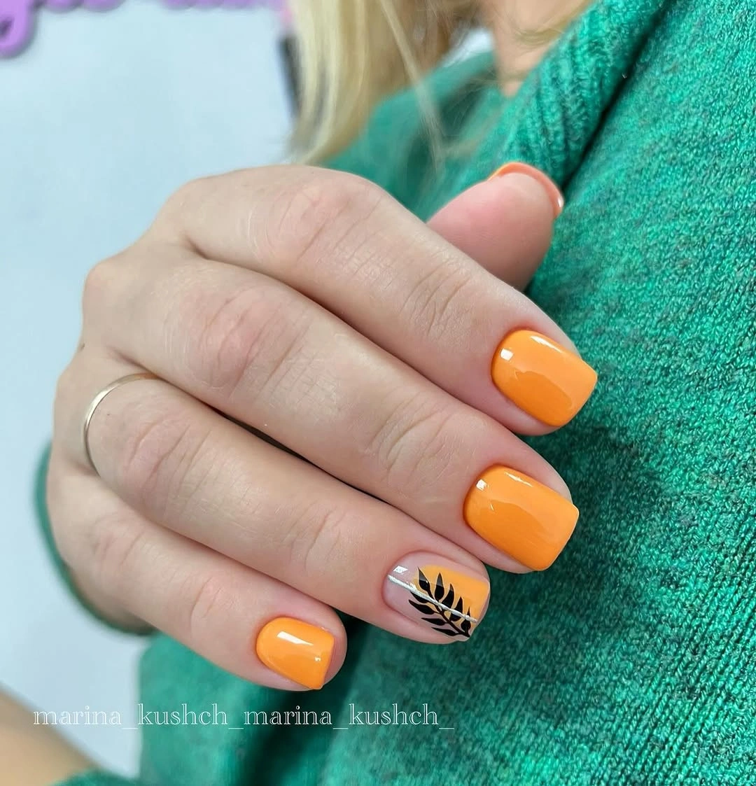 Bright Orange with One Botanical Break