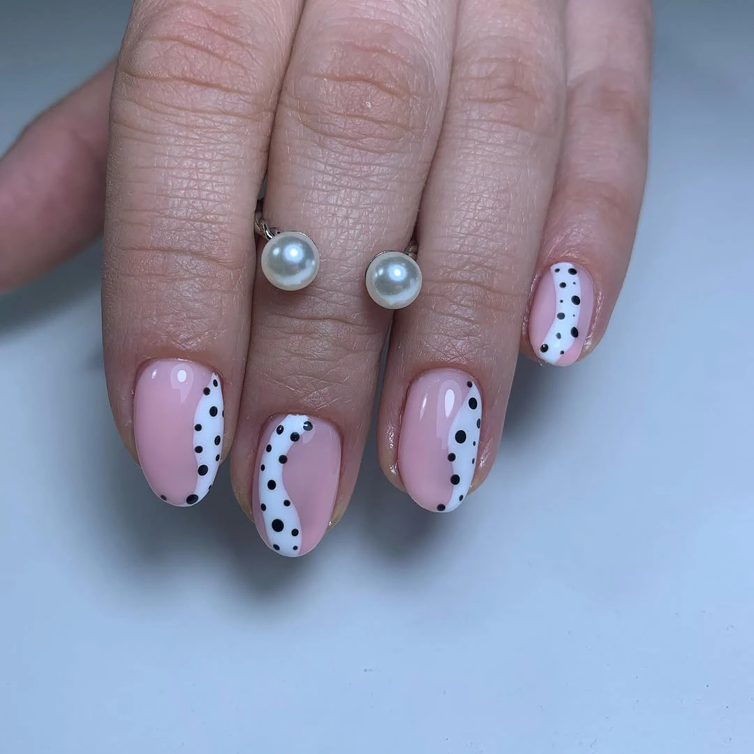 Pale Pink with Dots and Tiny Raised Accents