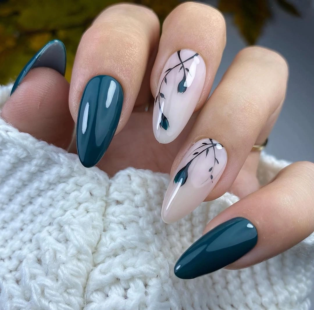 Navy Solids with Airy Botanical Accents